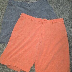 Bundle Of 2 Pair Walter Hagen Flat-Front Men's Golf Shorts